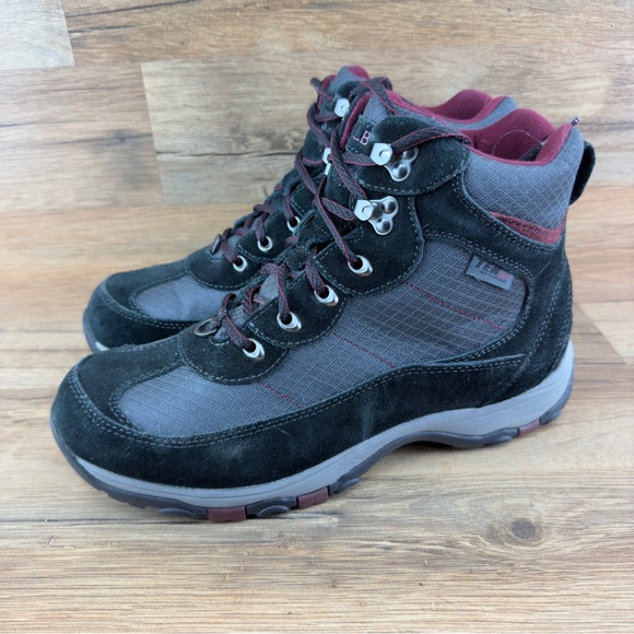 LL Bean Outdoor Lace Up Trail Hiking Boot Womens Size 9.5 Wide Black Gr… - Picture 2 of 10